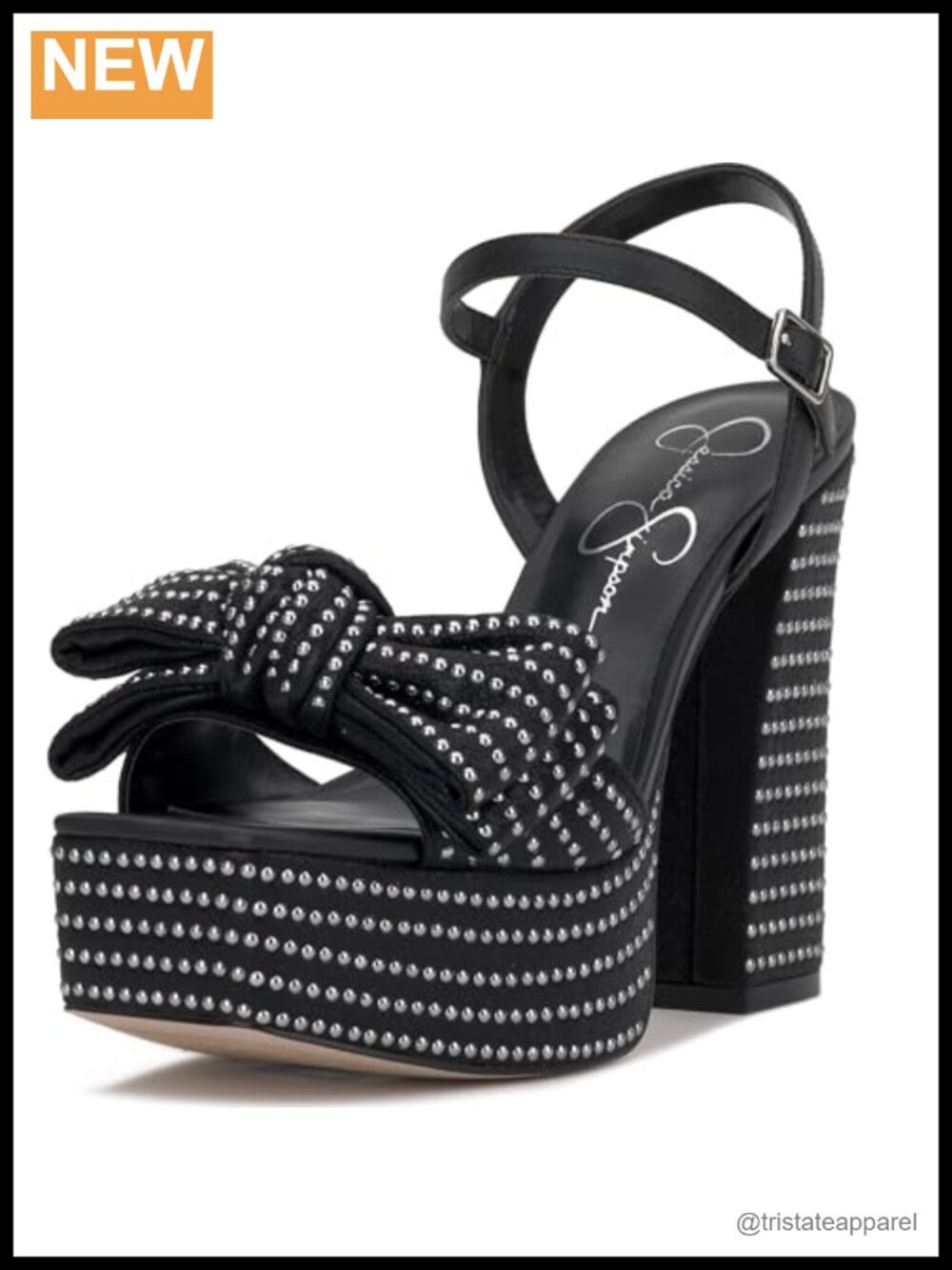 Jessica Simpson Lollien Bow Platform Sandals Ankle Strap Open Toe Block Heel